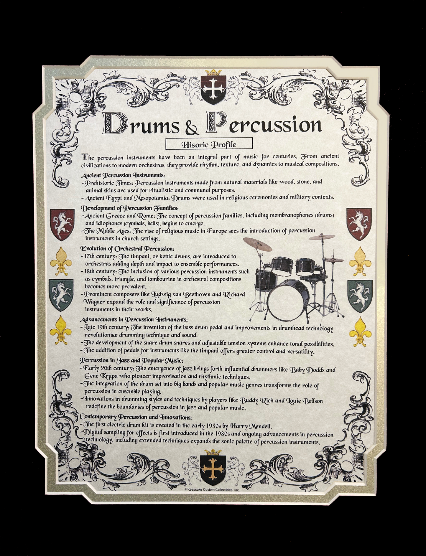 Historic Profile Ready For Framing: Drums/Percussion