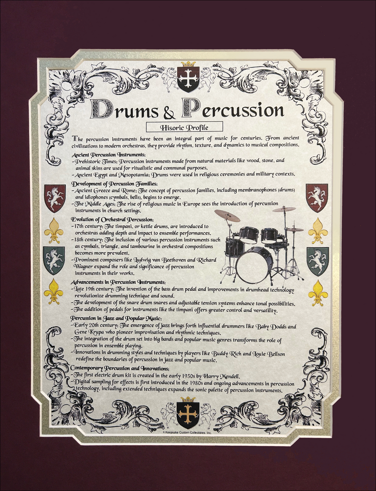 Historic Profile Ready For Framing: Drums/Percussion