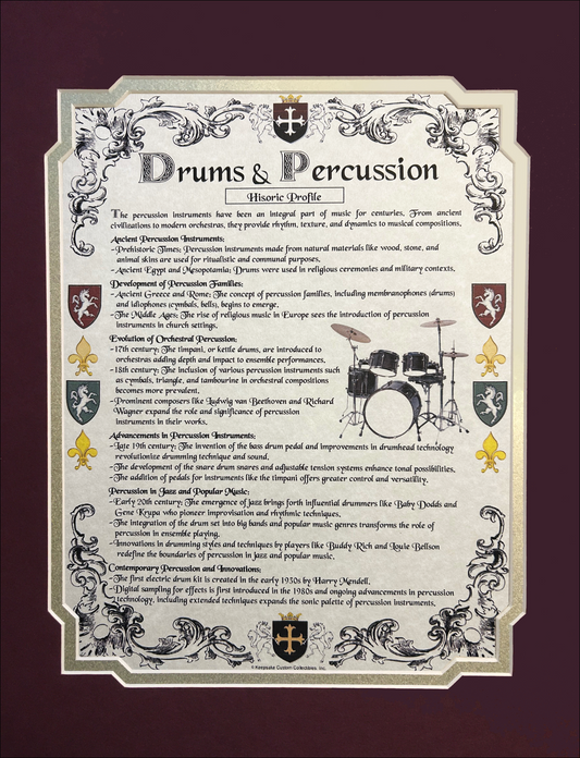Historic Profile Ready For Framing: Drums/Percussion