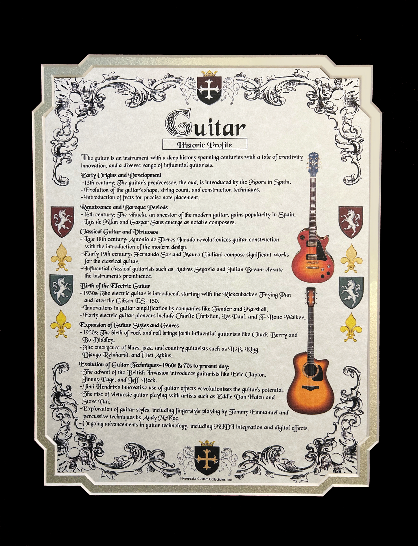 Historic Profile Ready For Framing: Guitar
