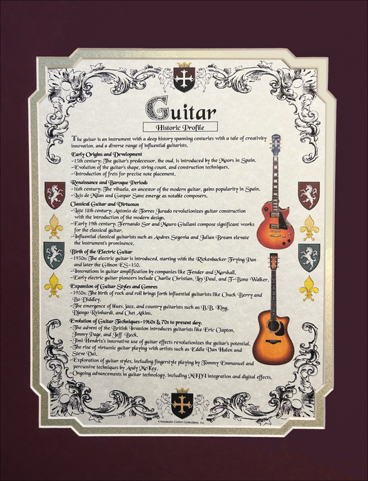 Historic Profile Ready For Framing: Guitar
