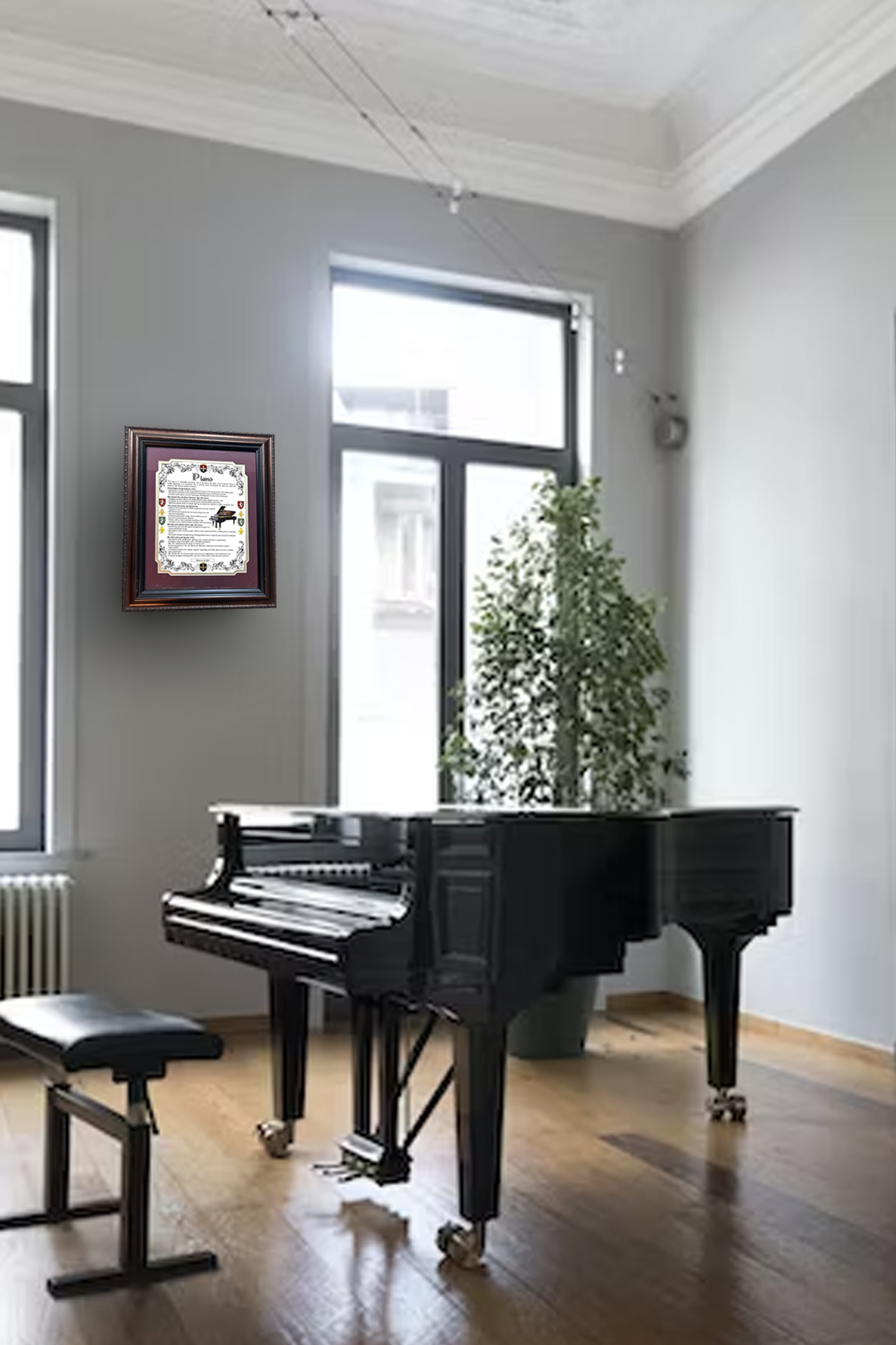 Historic Profile Ready For Framing: Piano