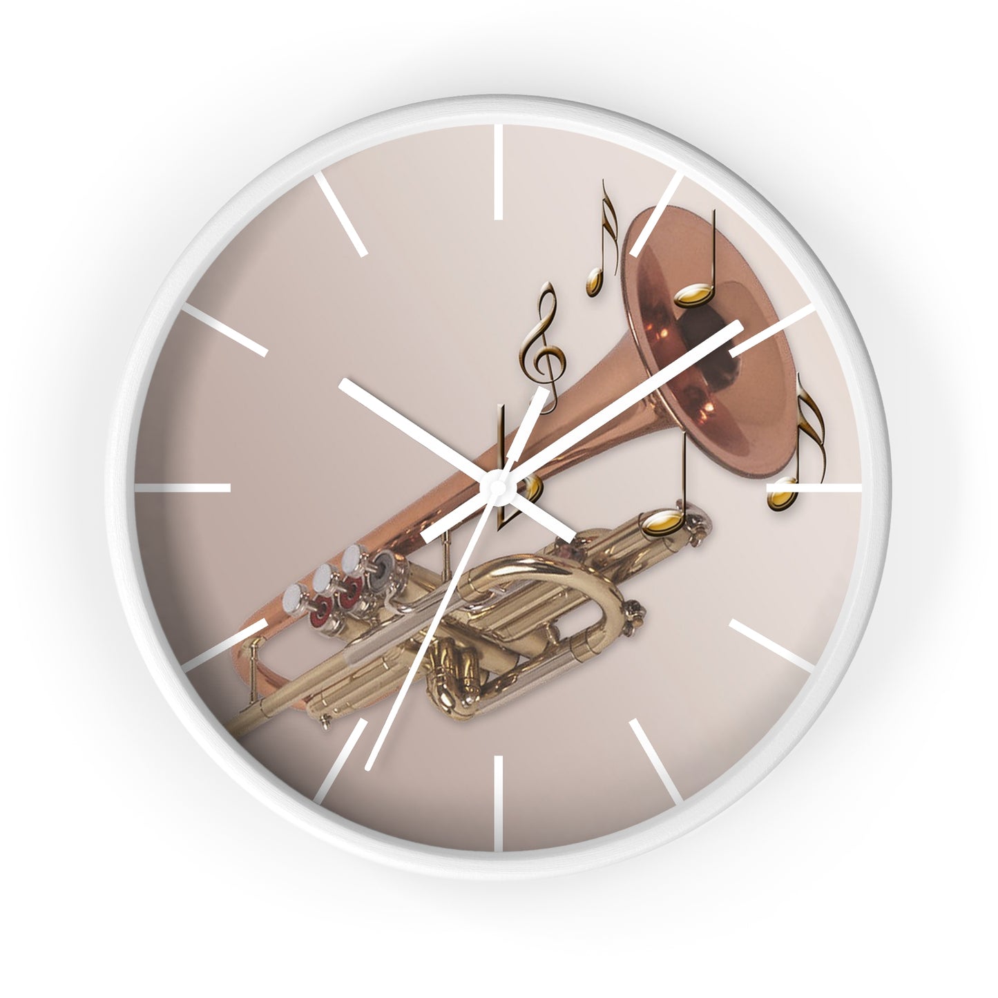 Wall Clock-Trumpet w/Notes