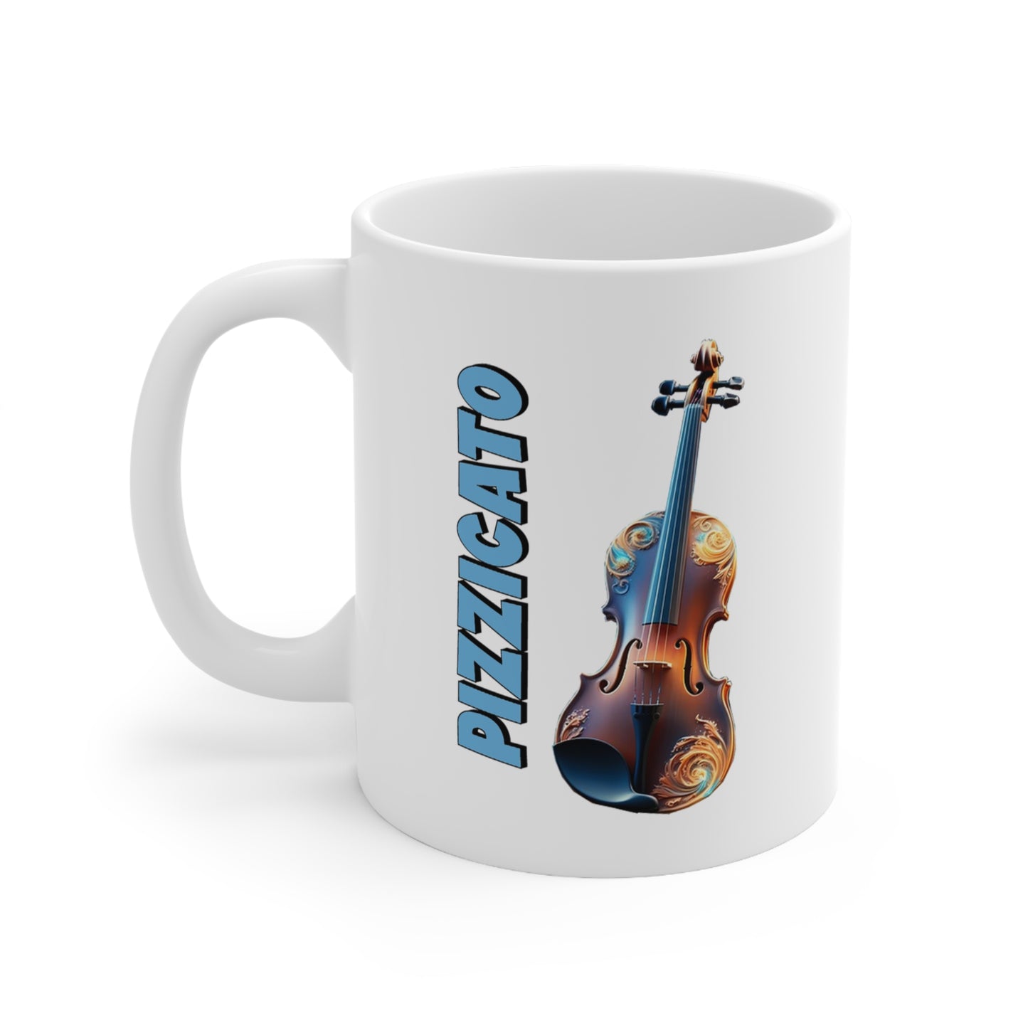 Music Pro Mug-Violin Pizzicato Verticle