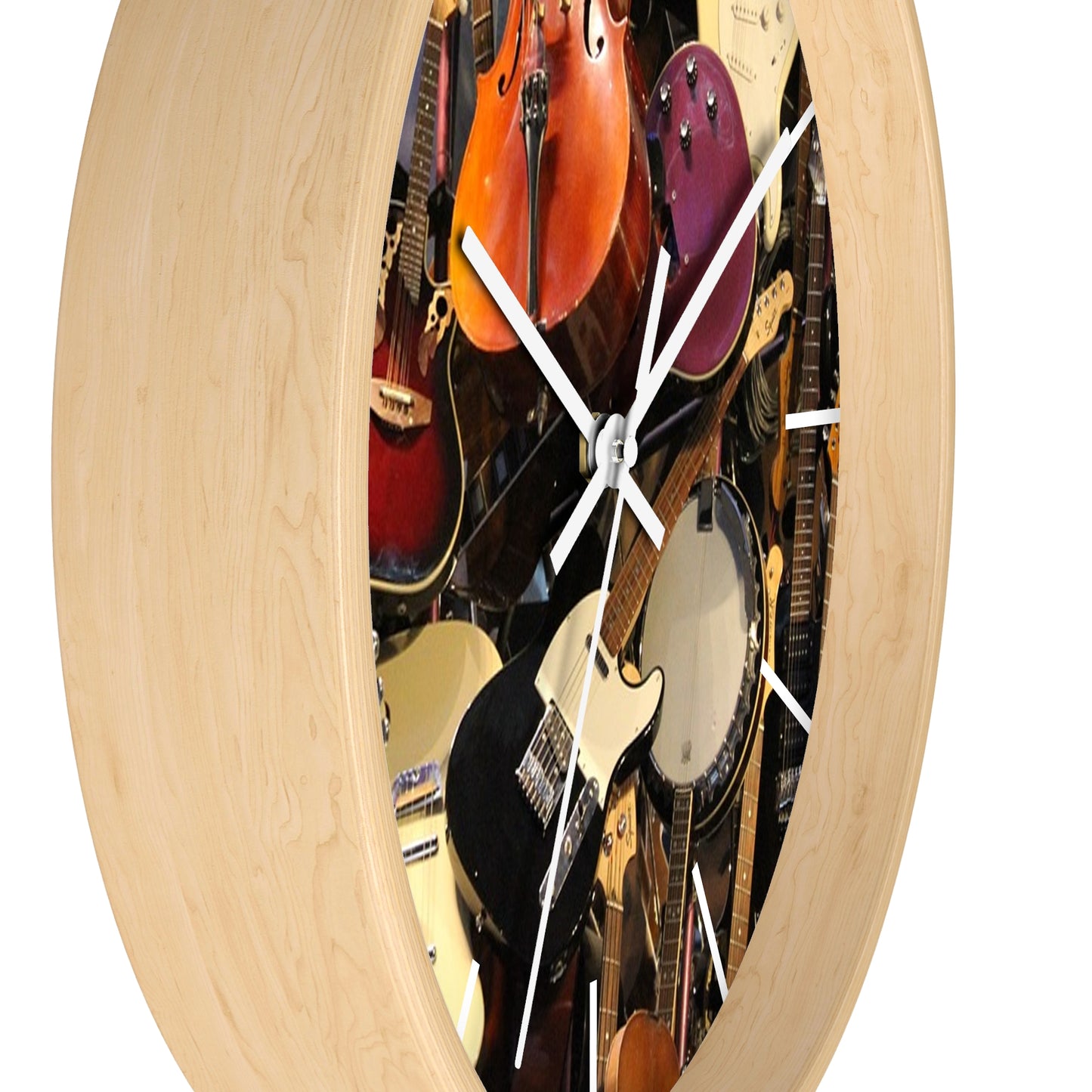 Wall Clock-Stringed Instruments Collage