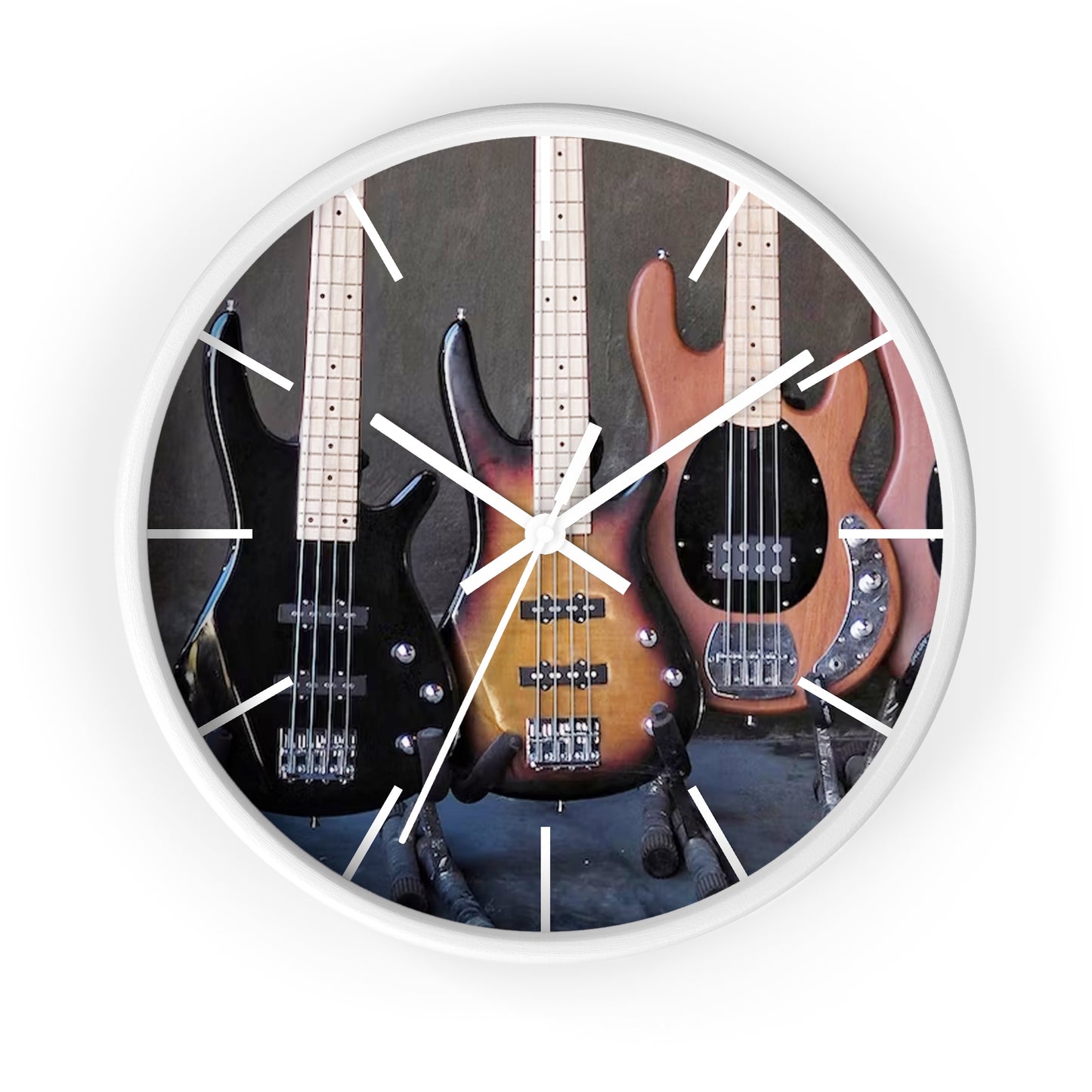 Wall Clock-Bass Guitars