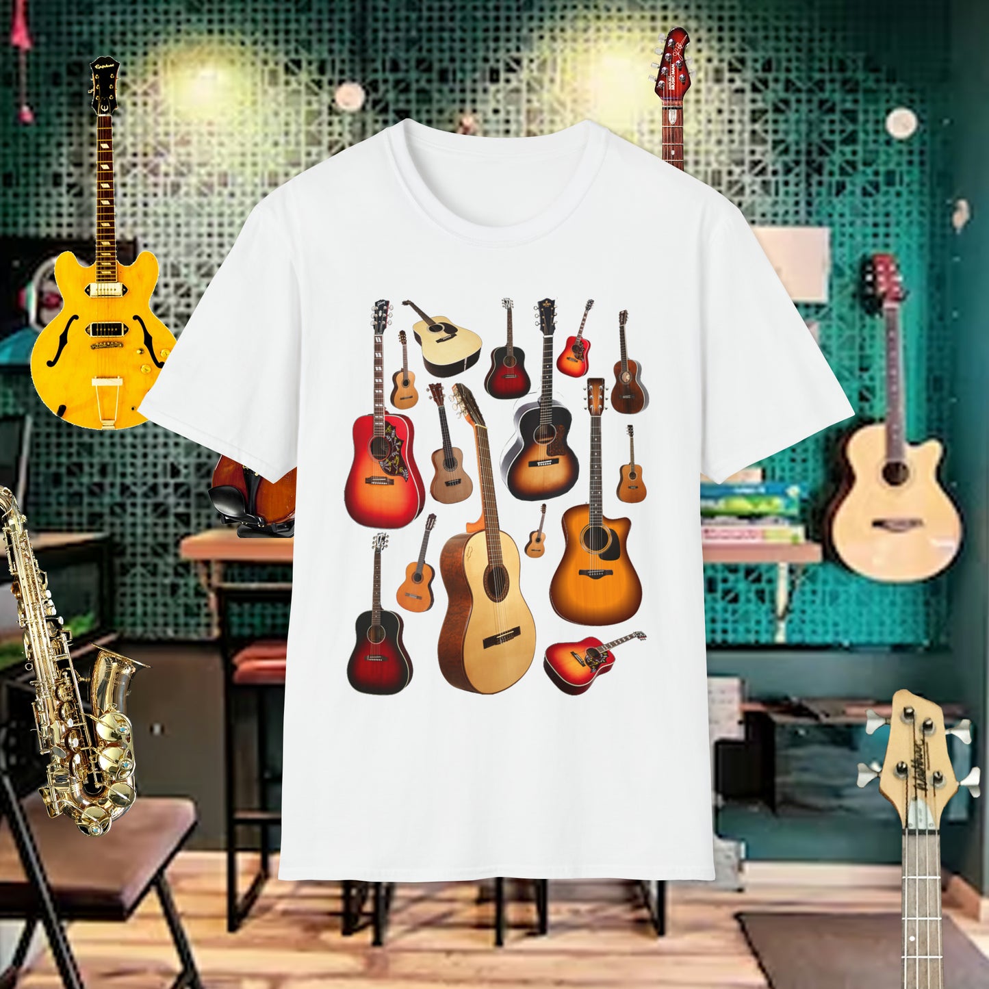 Tshirt-Acoustic Guitar Collage