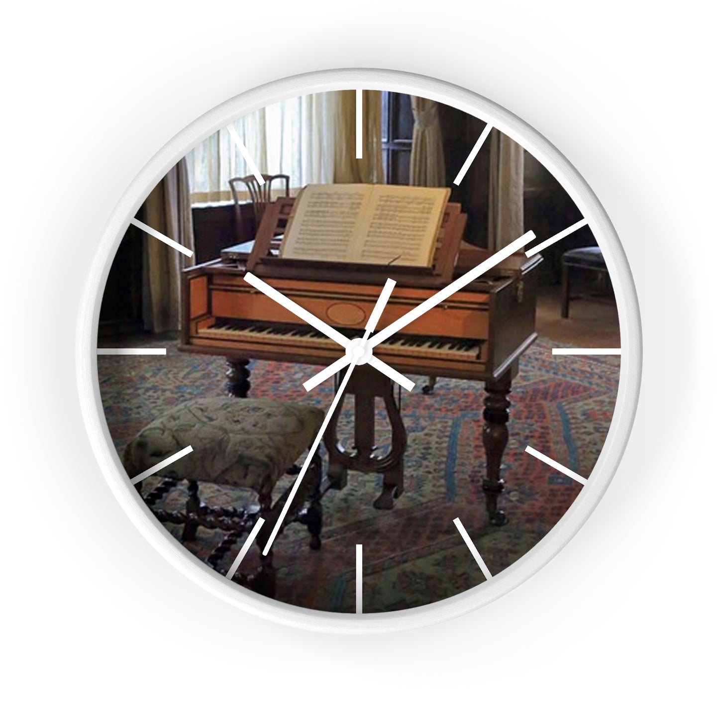 Wall Clock-Vintage Piano