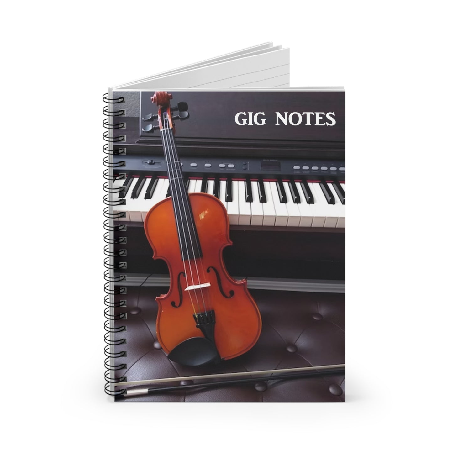 Musician's Gig Notes Notebook And Journal-Violin And Piano