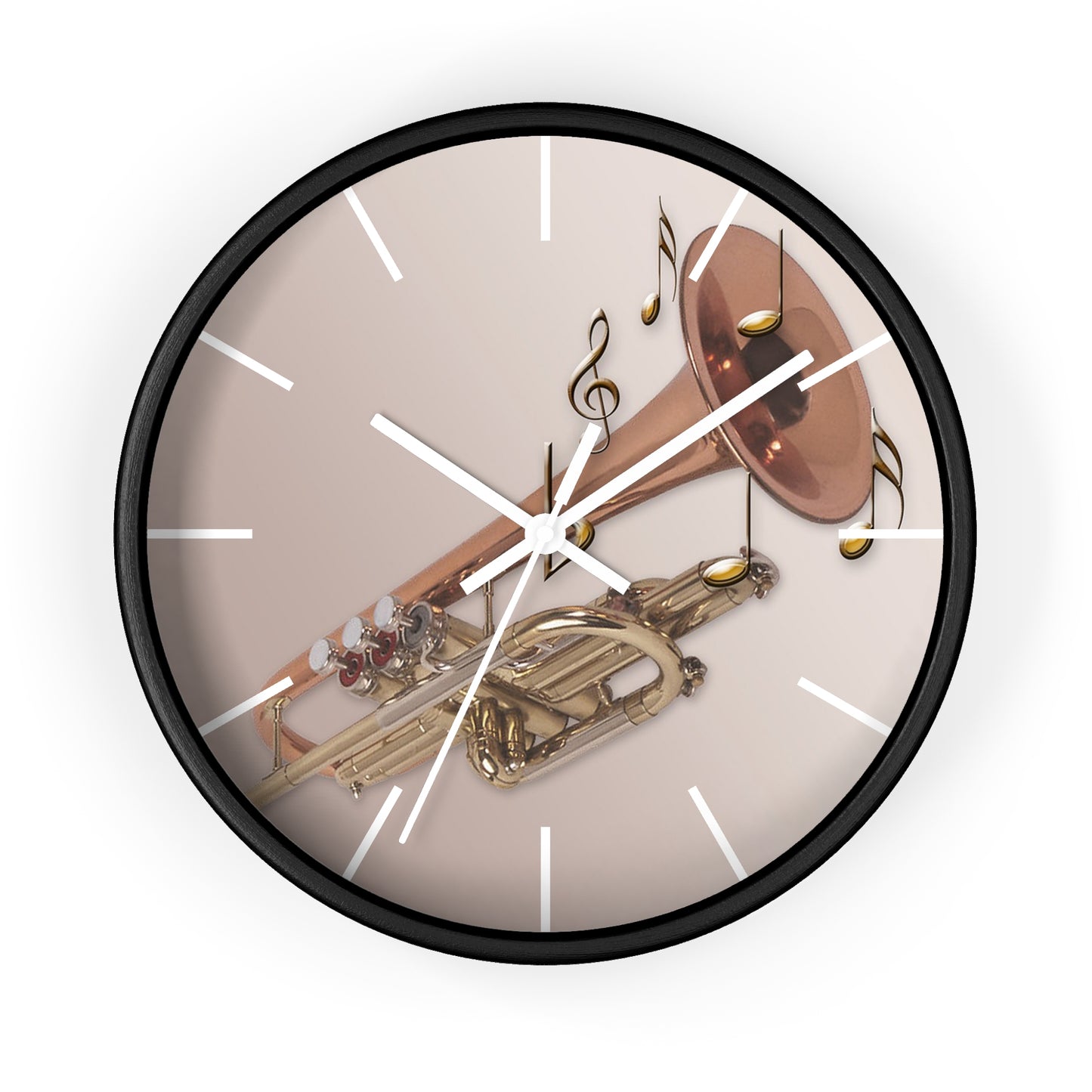 Wall Clock-Trumpet w/Notes