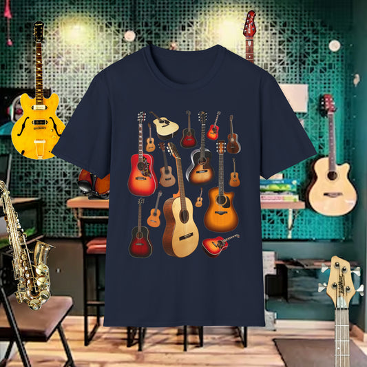 Tshirt-Acoustic Guitar Collage