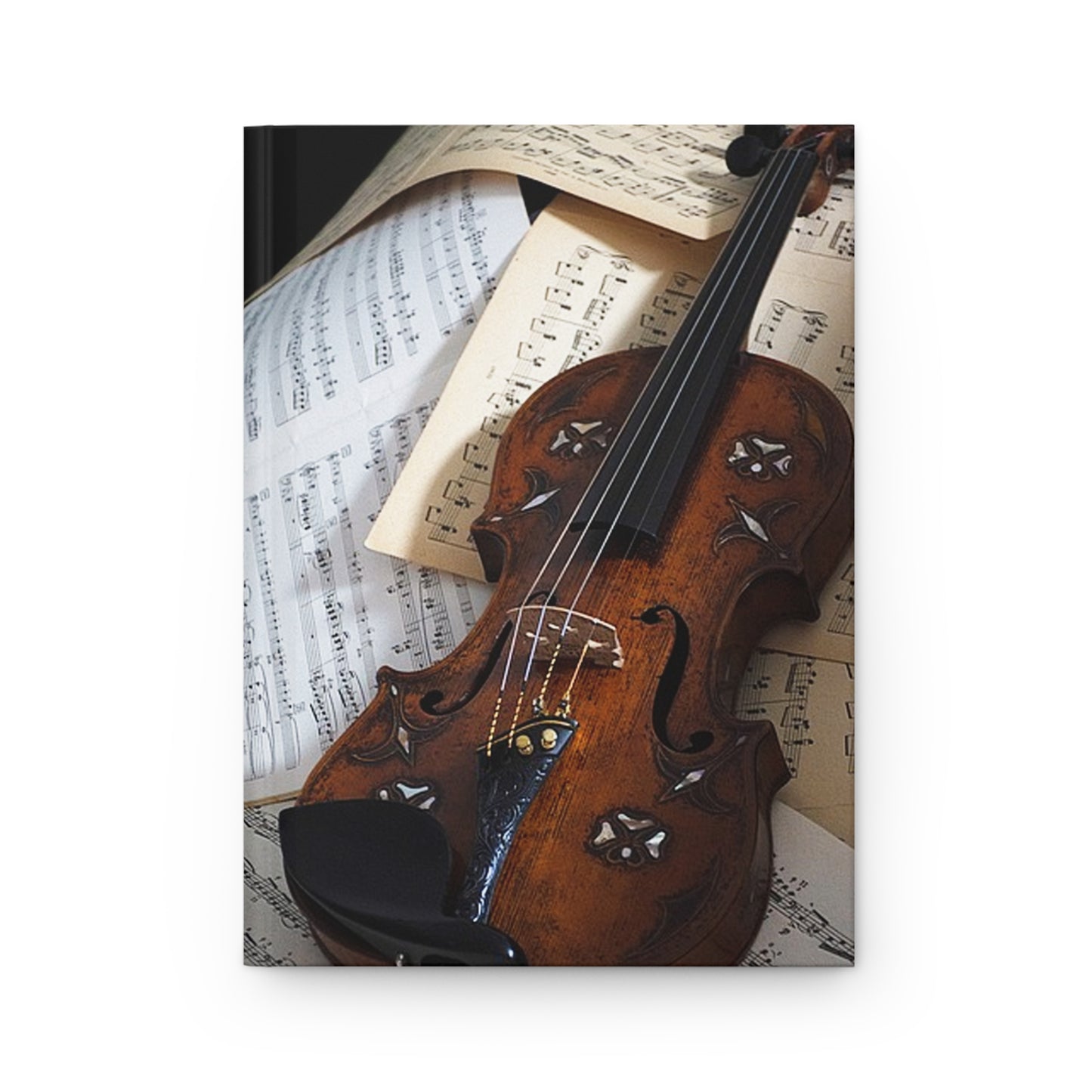 Musician's Gig Notes Hardcover Journal and Notebook-Violin 2