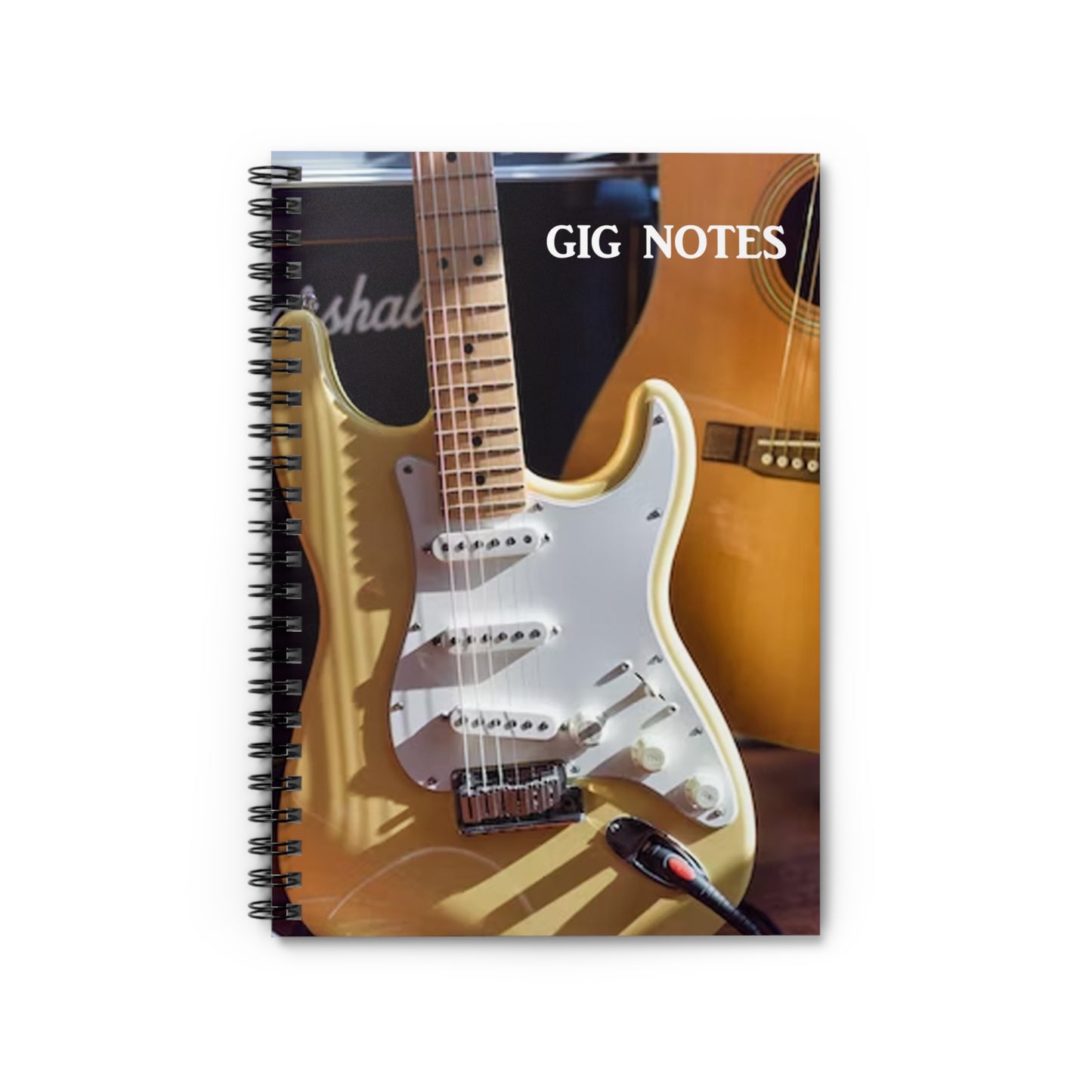 Musician's Gig Notes Notebook and Journal-Yellow Electric Guitar