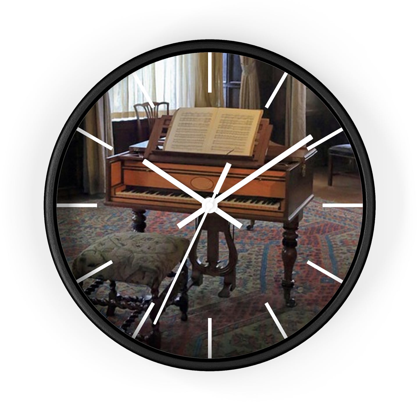 Wall Clock-Vintage Piano