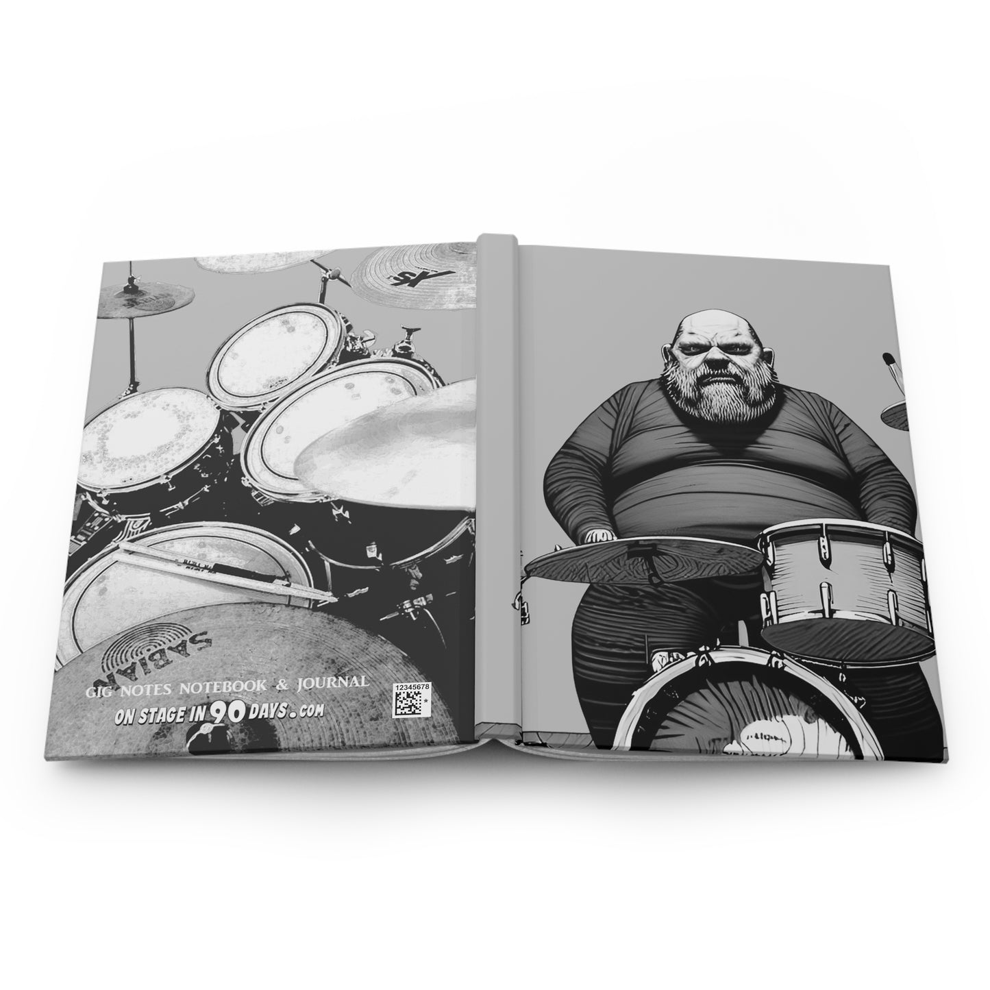 Musician's Gig Notes Hardcover Journal And Notebook-Angry Drummer