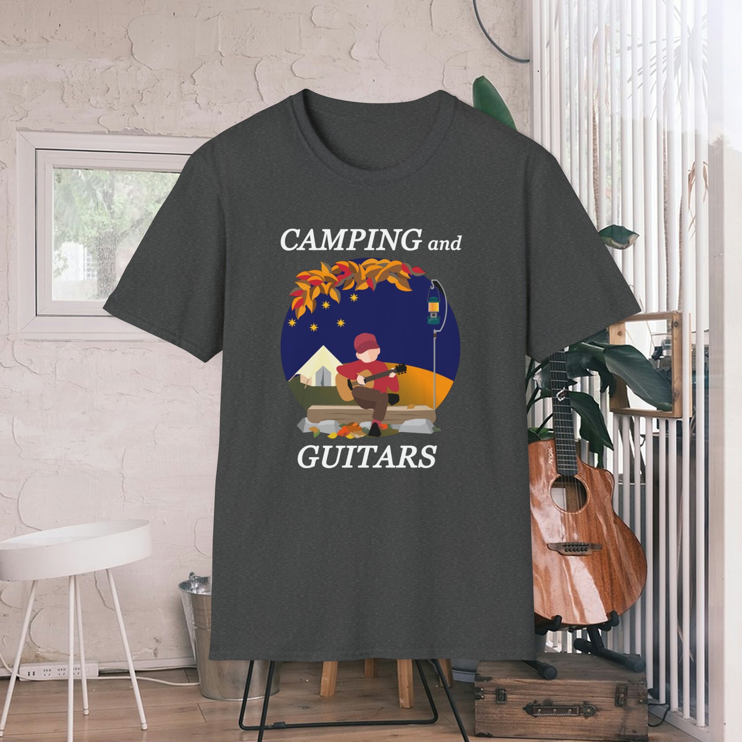 Tshirt-Camping And Guitars