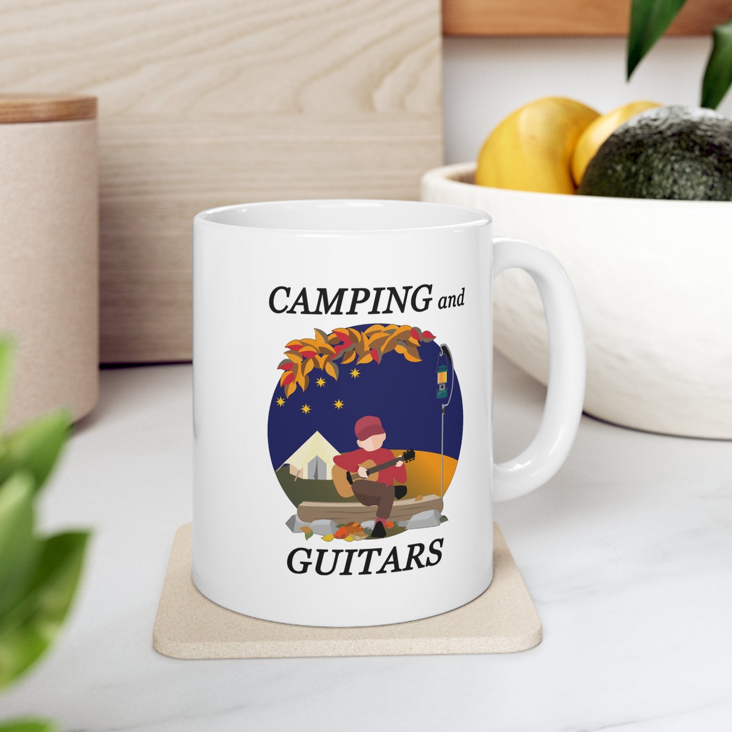 Music Pro Mug-Camping And Guitars