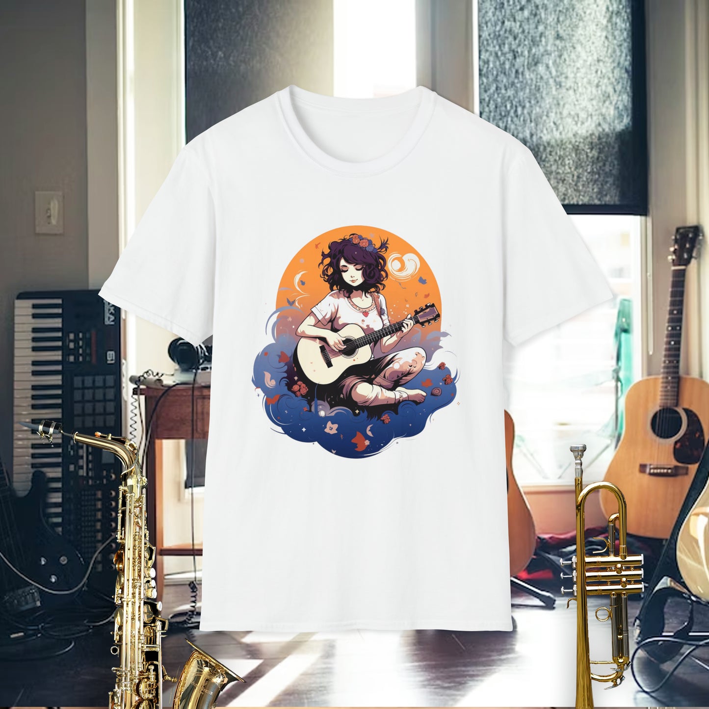 Tshirt-Guitar:Lady Acoustic