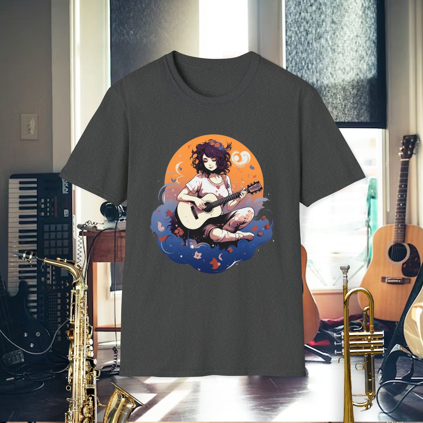 Tshirt-Guitar:Lady Acoustic