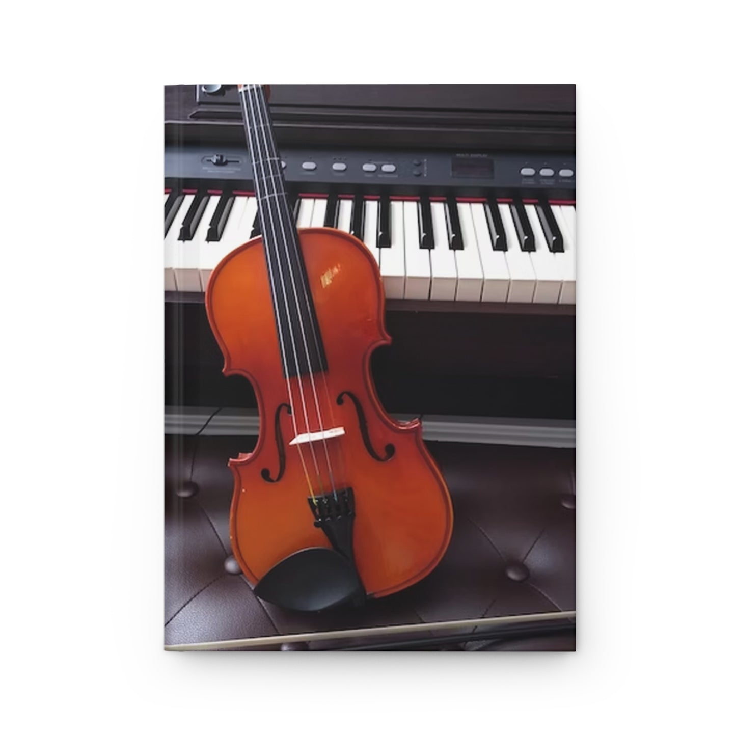 Musician's Gig Notes Hardcover Journal And Notebook-Piano And Violin