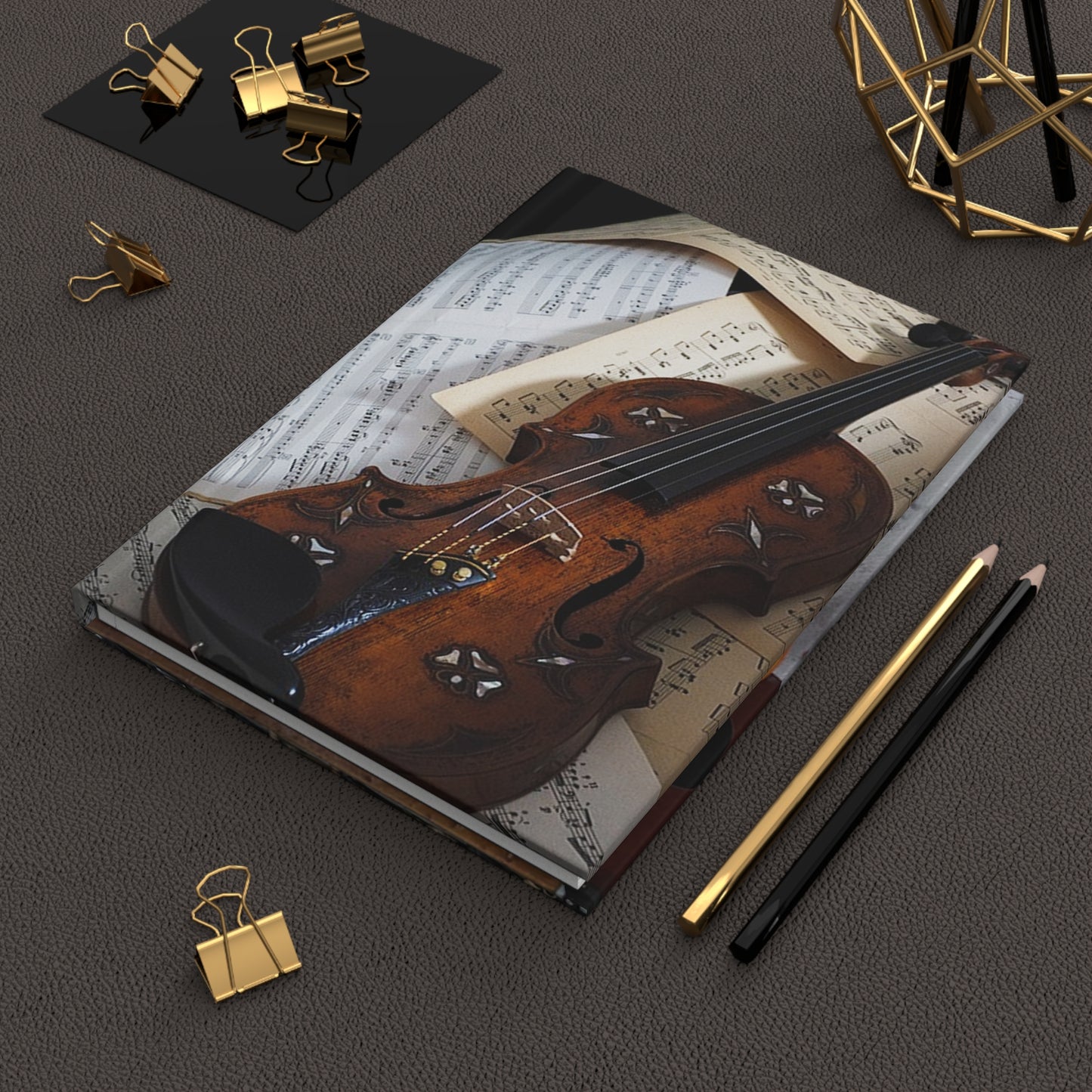 Musician's Gig Notes Hardcover Journal and Notebook-Violin 2