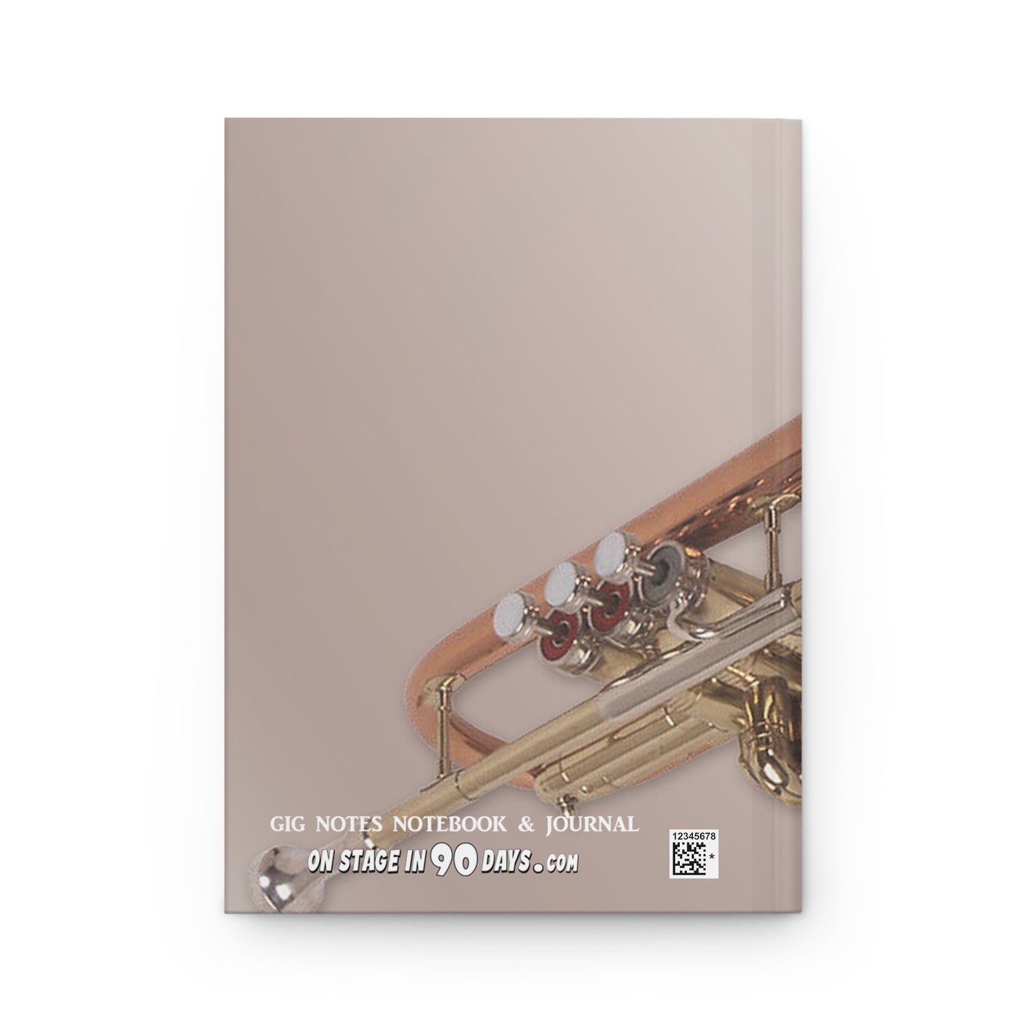 Musician's Gig Notes Hardcover Journal And Notebook-Trumpet w Notes