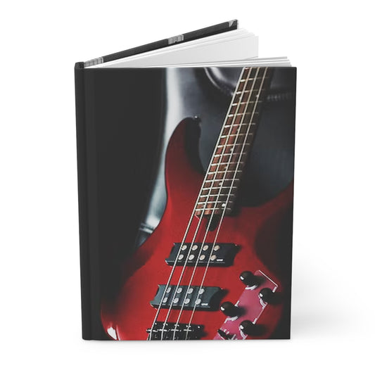 Musician's Gig Notes Hardcover Journal And Notebook-Mahogany Bass