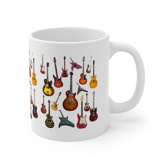 Music Pro Mug-Electric Guitars Collage