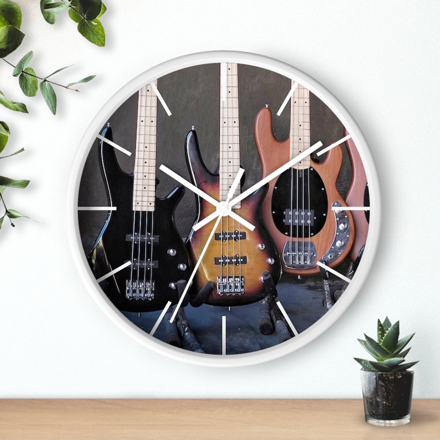 Wall Clock-Bass Guitars