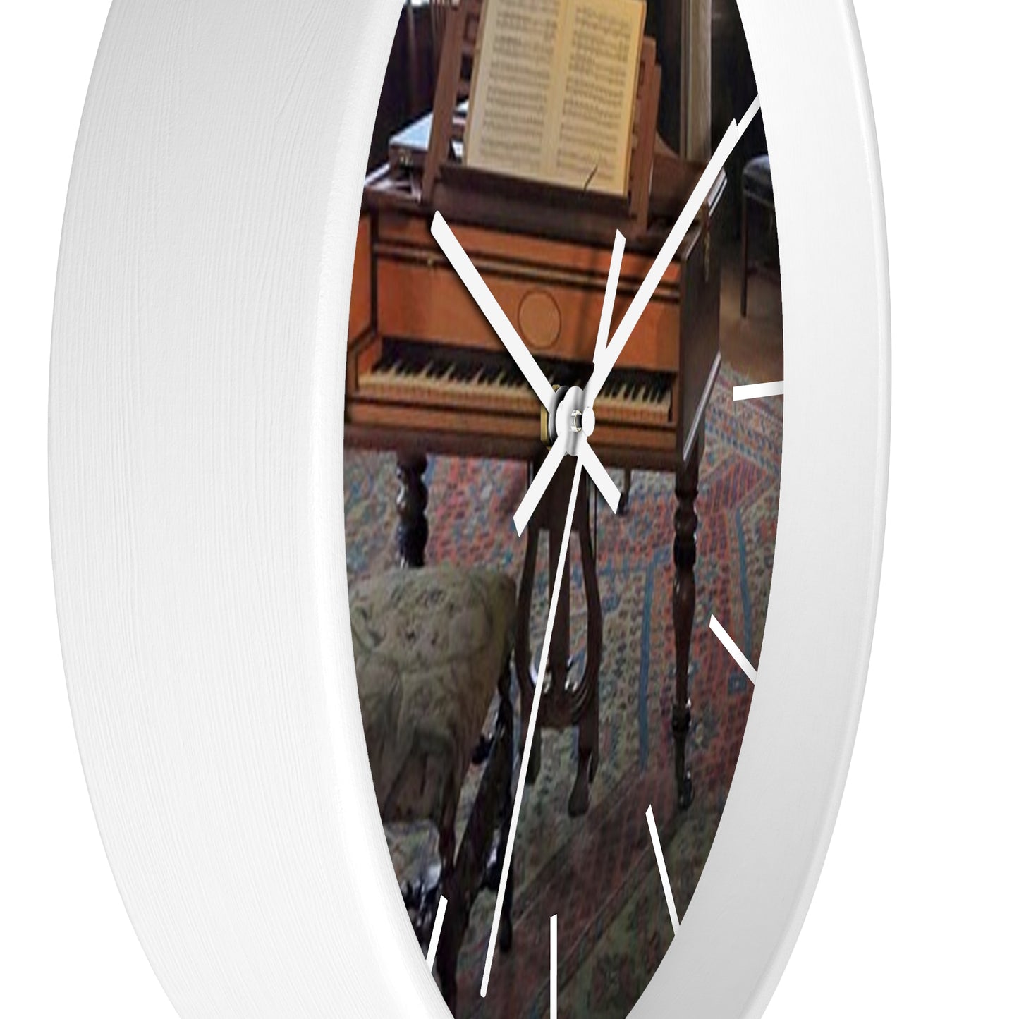 Wall Clock-Vintage Piano