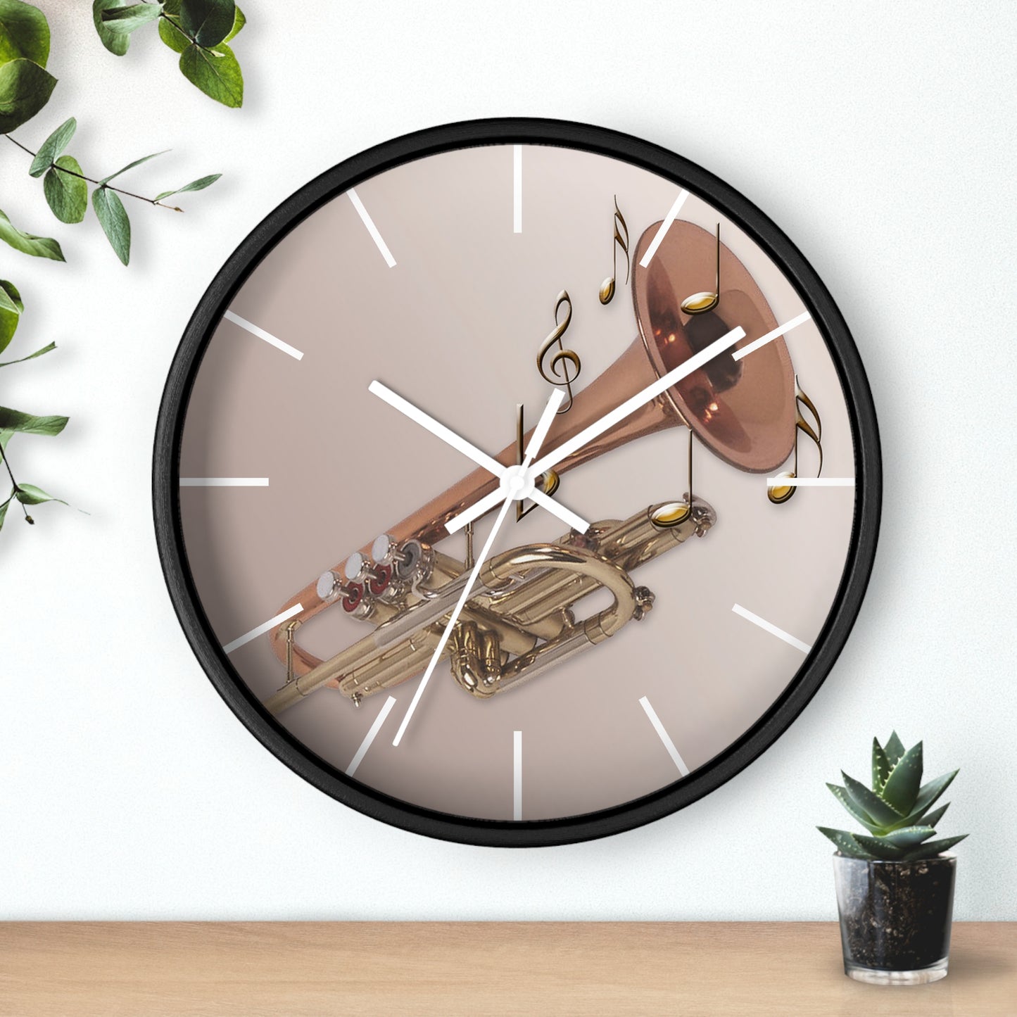 Wall Clock-Trumpet w/Notes