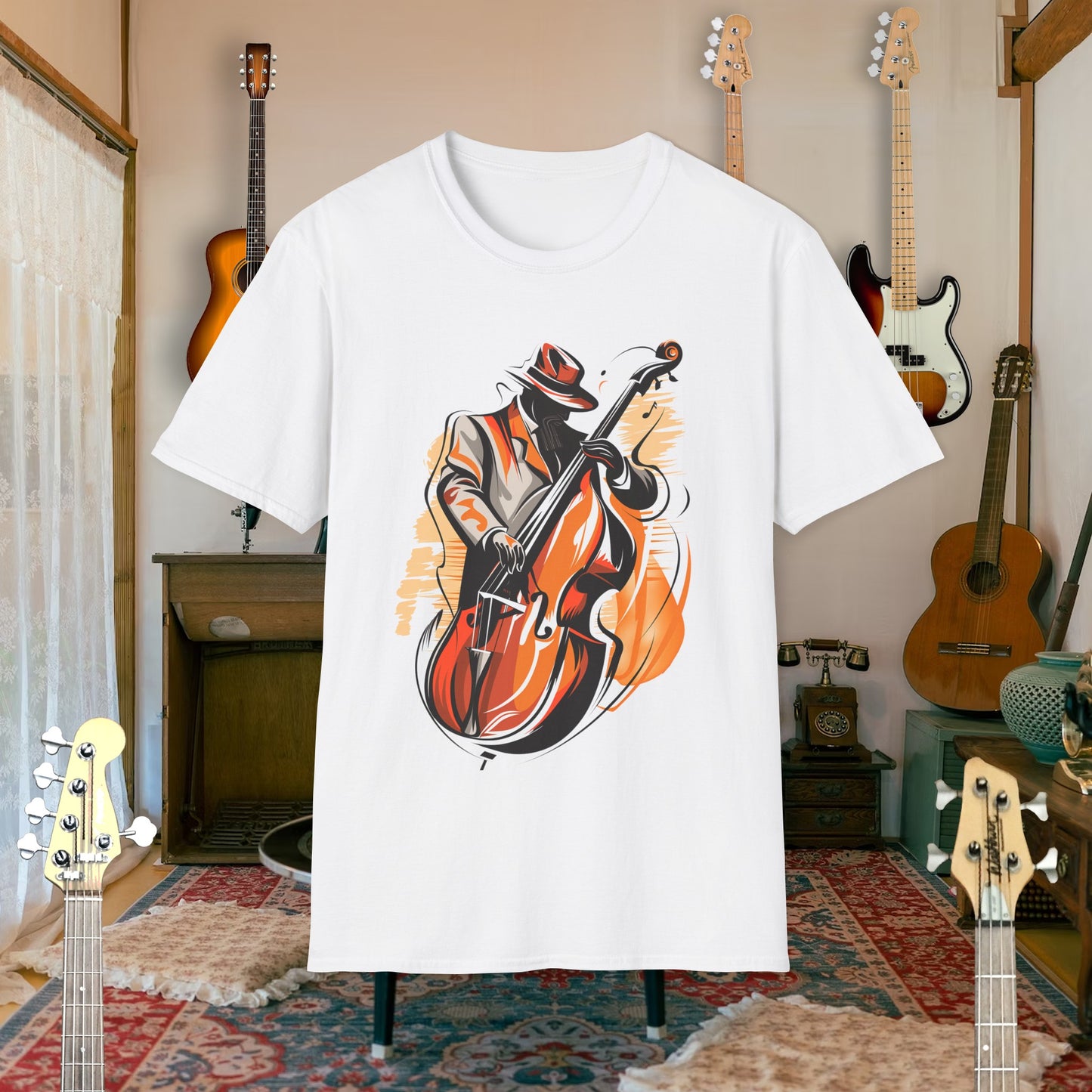 Tshirt-Upright Bass Fusion Color