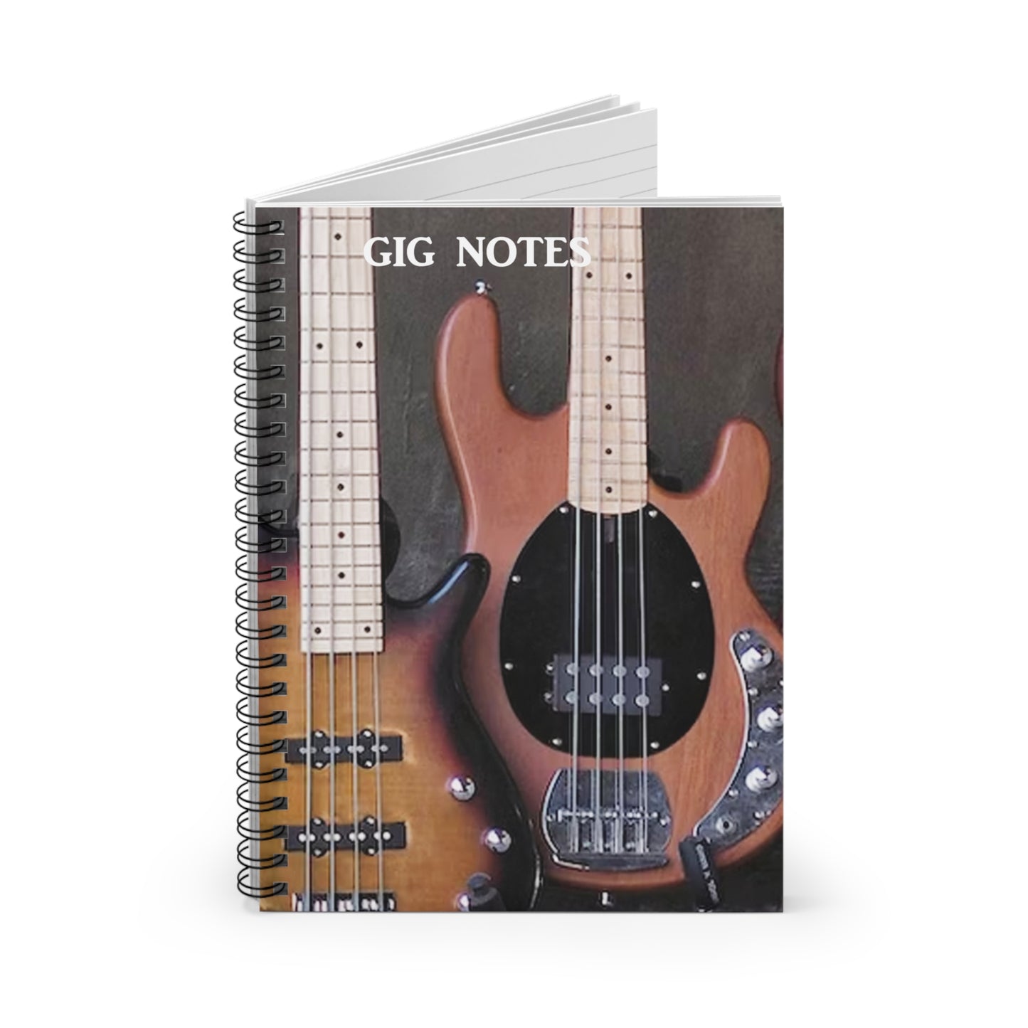 Musician's Gig Notes Notebook and Journal-Dark Wood Basses