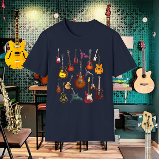 Tshirt-Electric Guitars Collage