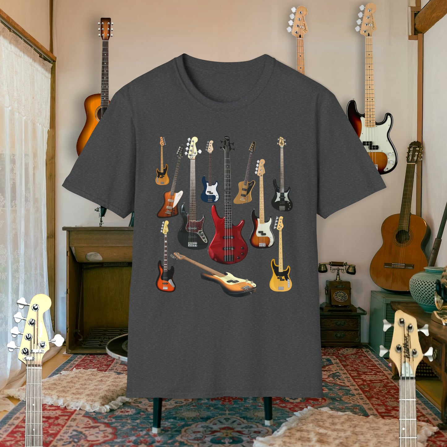 Tshirt-Bass Guitar Collage