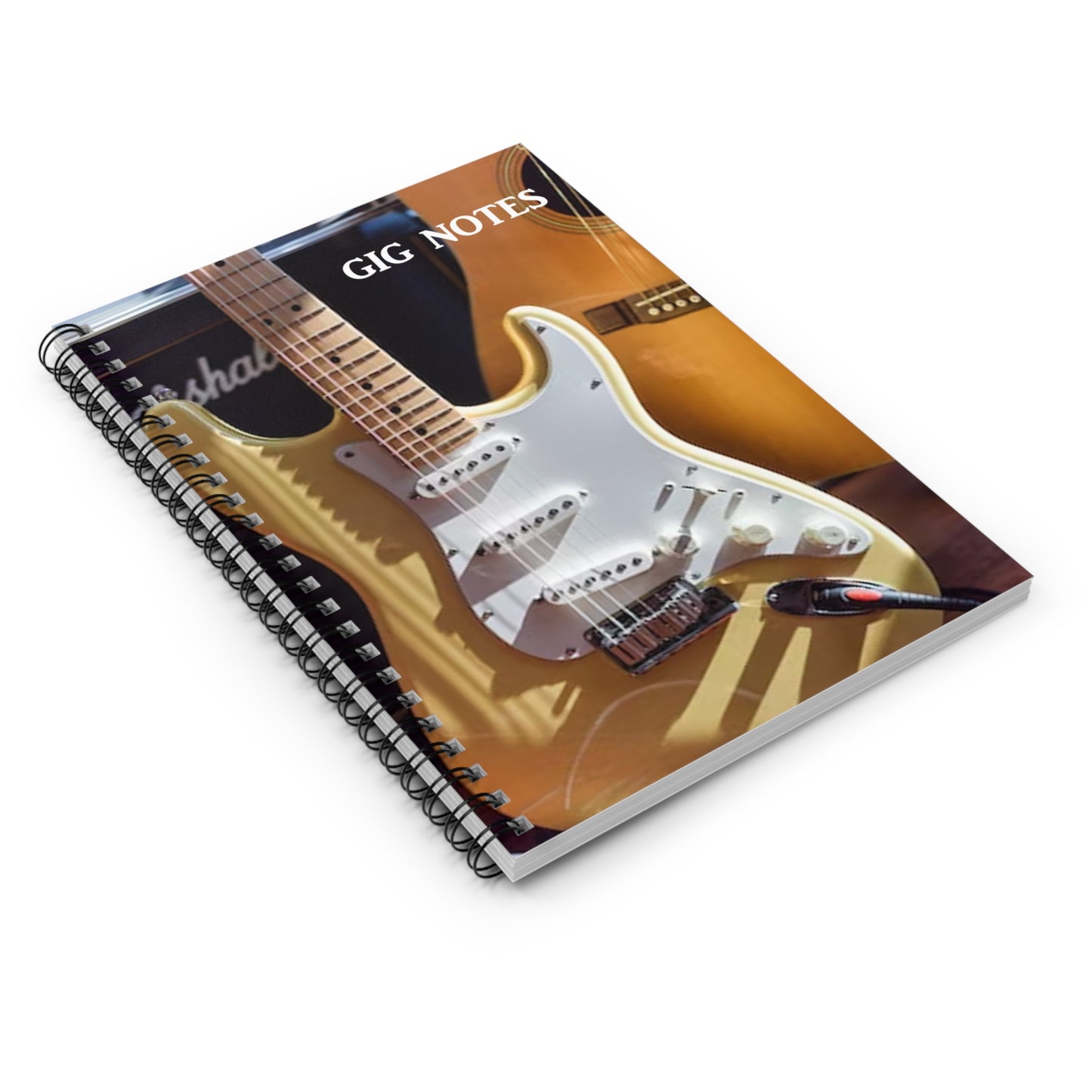 Musician's Gig Notes Notebook and Journal-Yellow Electric Guitar