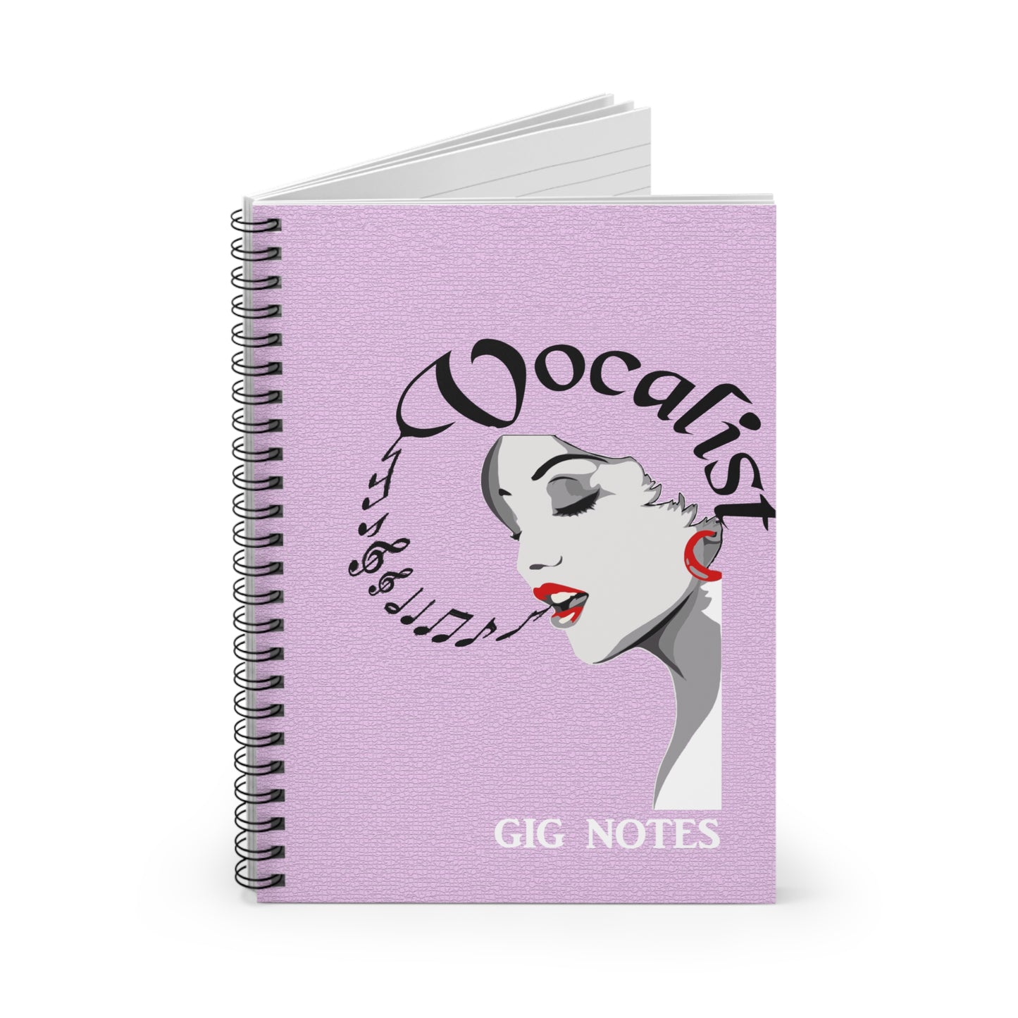 Musician's Gig Notes Notebook And Journal-Vocalist Pink