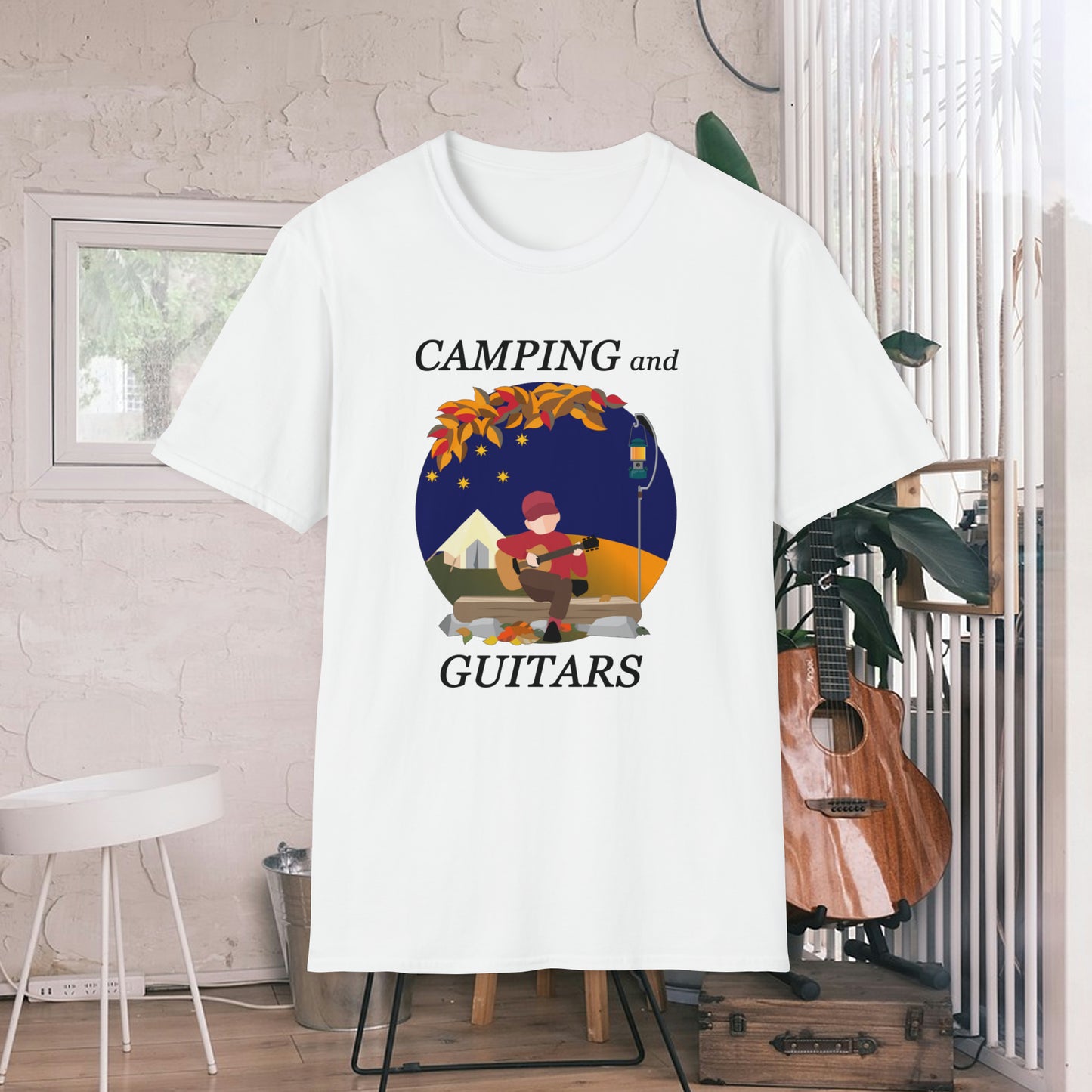 Tshirt-Camping And Guitars