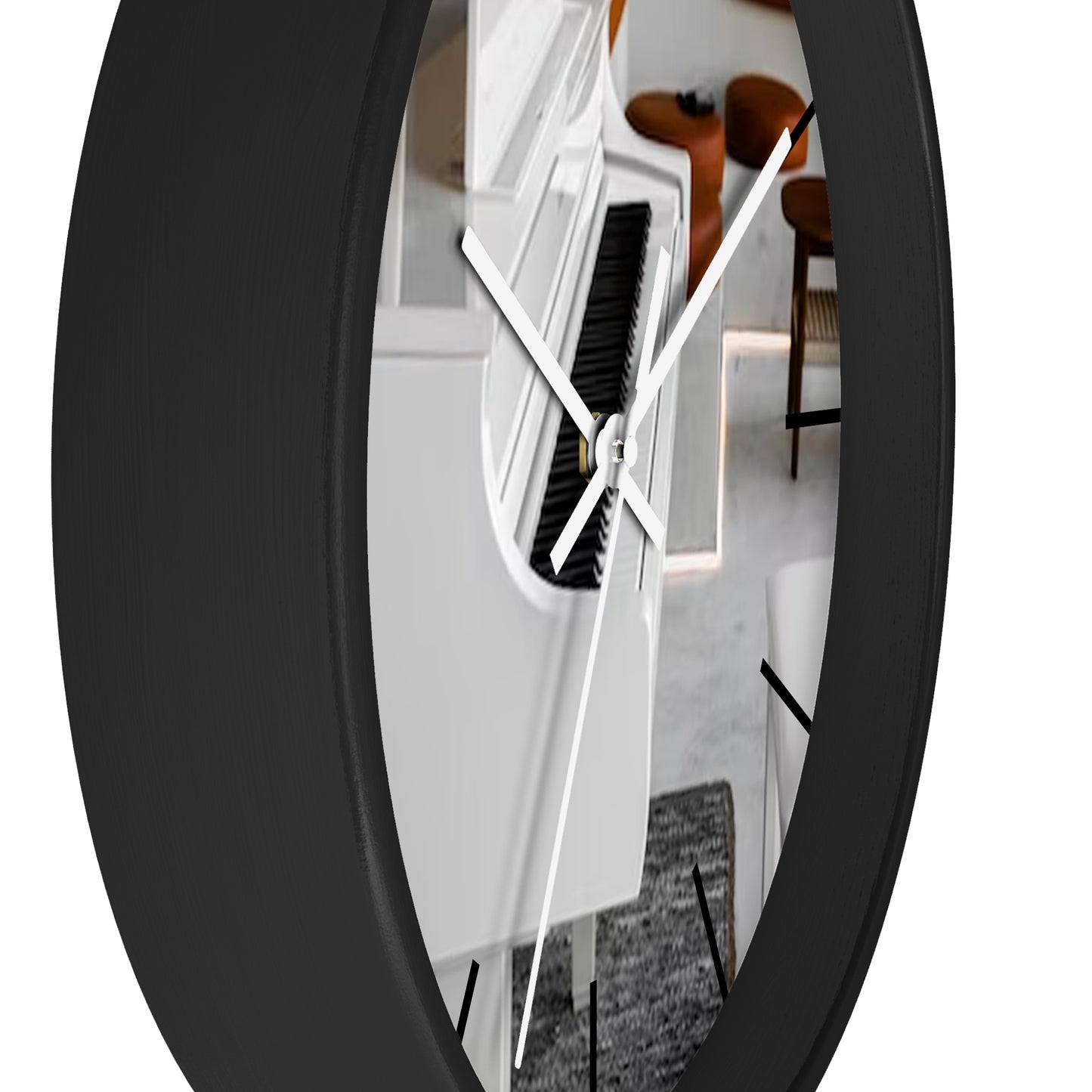 Wall Clock-White Piano