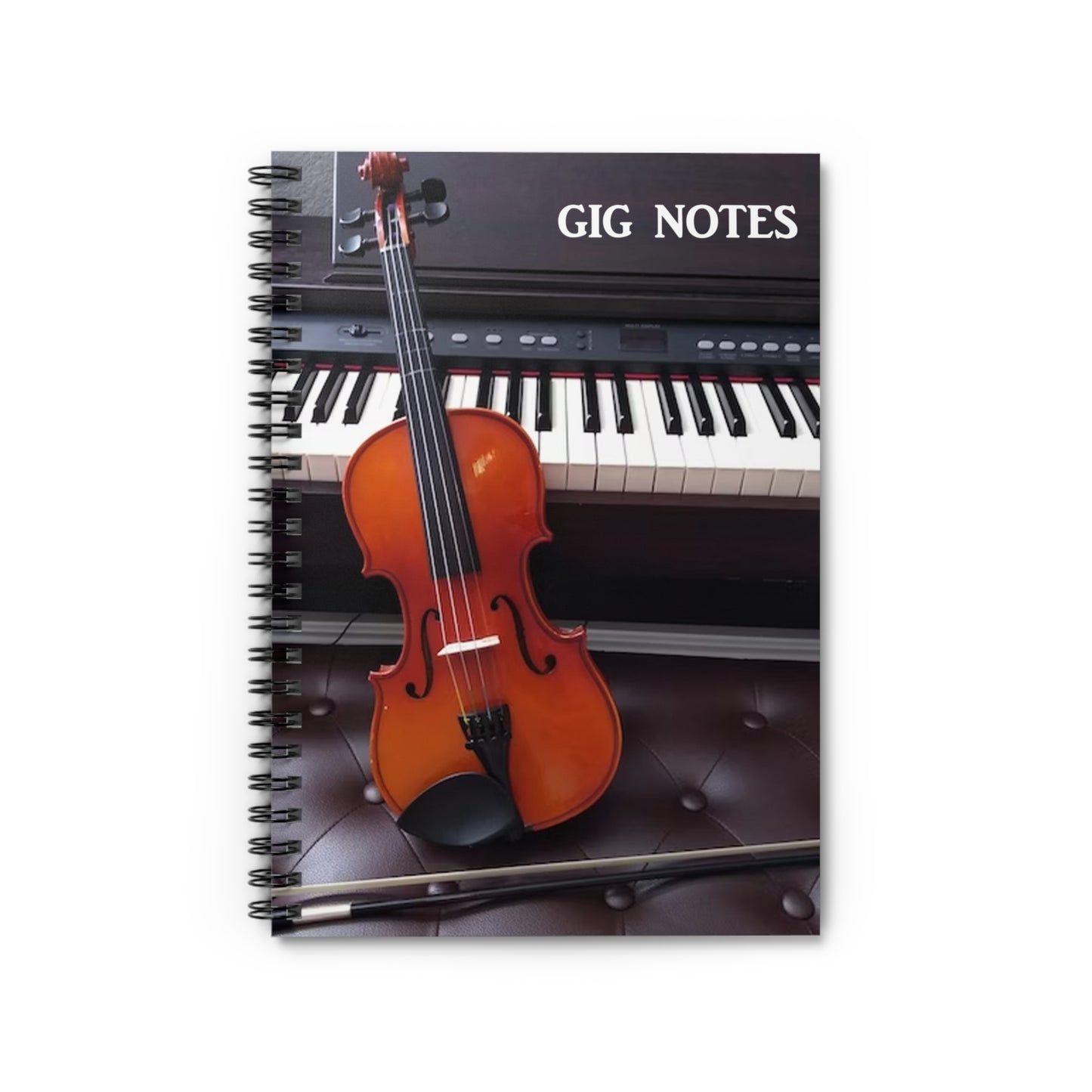 Musician's Gig Notes Notebook And Journal-Violin And Piano