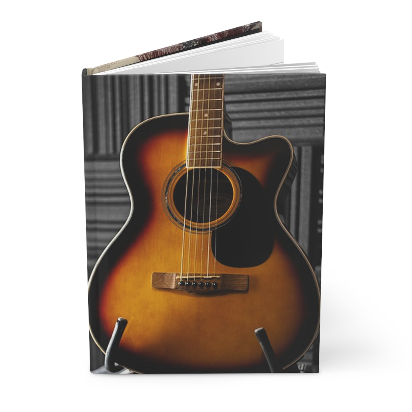 Musician's Gig Notes Hardcover Journal And Notebook-Acoustic Guitar