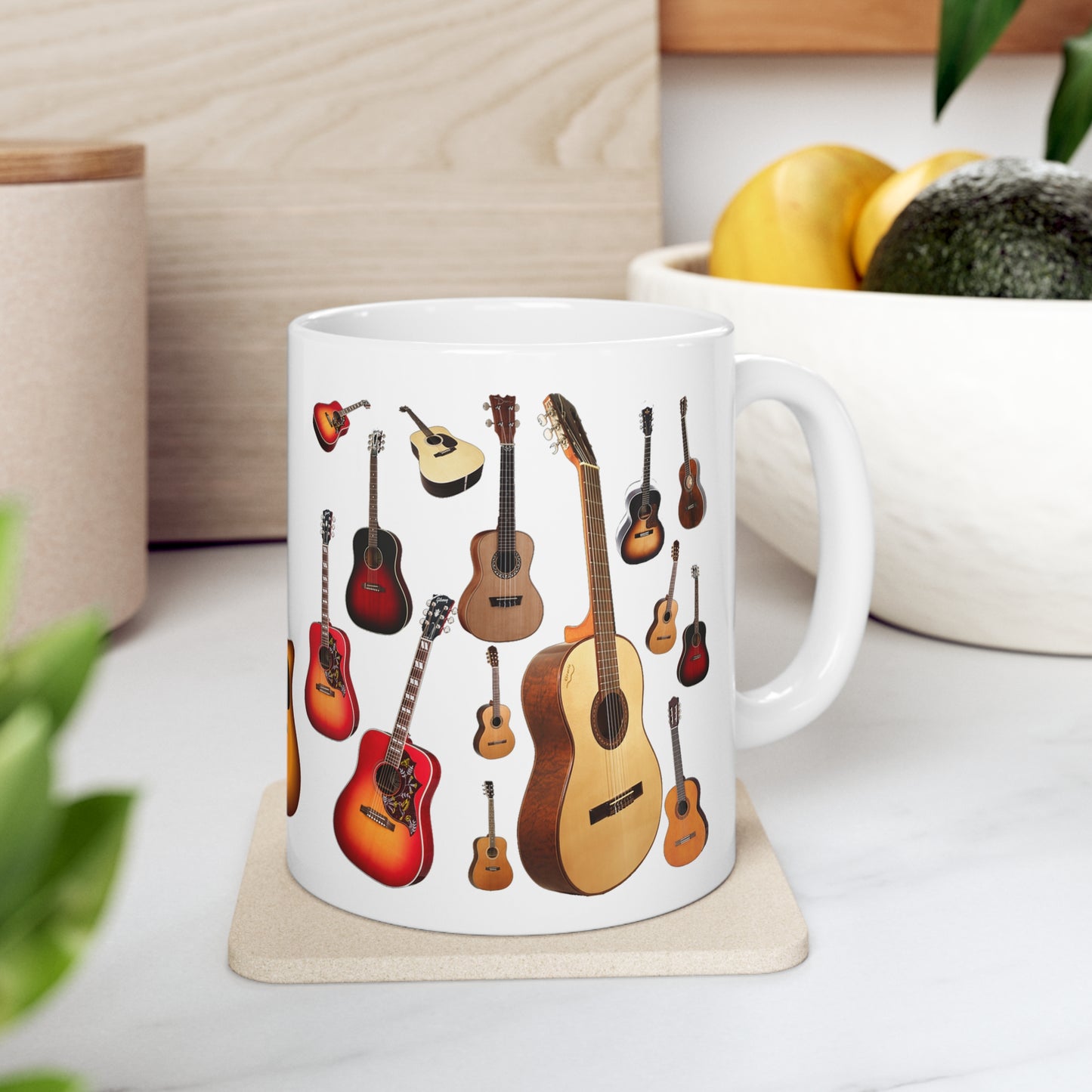 Music Pro Mug-Acoustic Guitar Collage