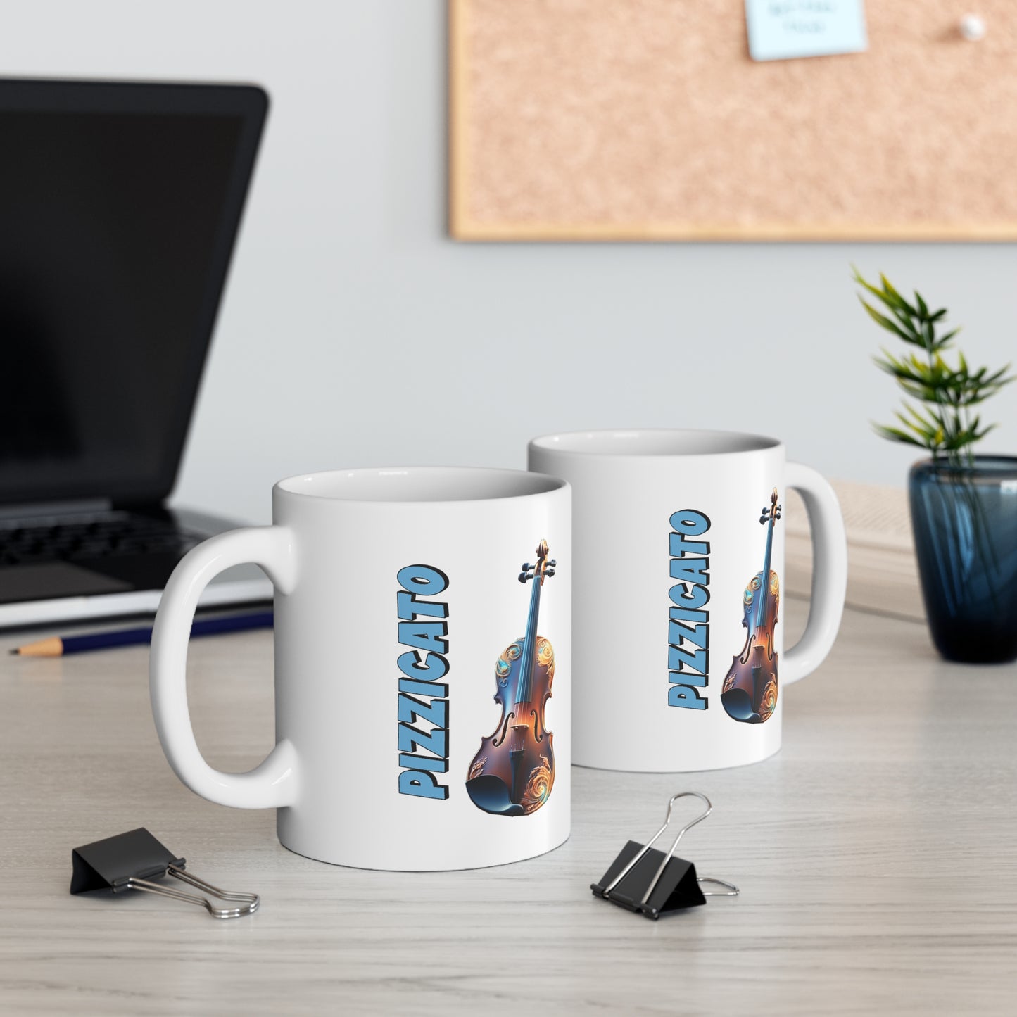 Music Pro Mug-Violin Pizzicato Verticle