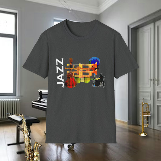 Tshirt-Trumpet:Jazz Colorful Collage