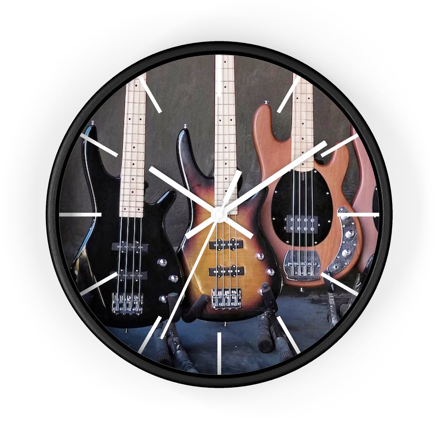 Wall Clock-Bass Guitars