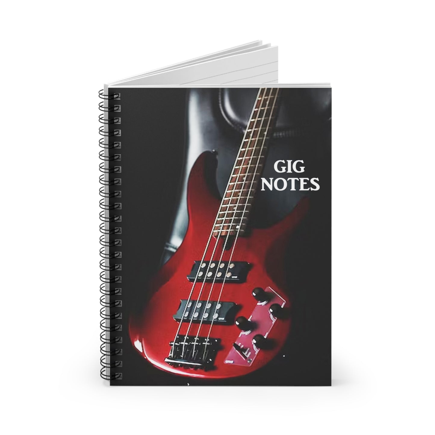 Musician's Gig Notes Notebook And Journal-Mahogany Bass