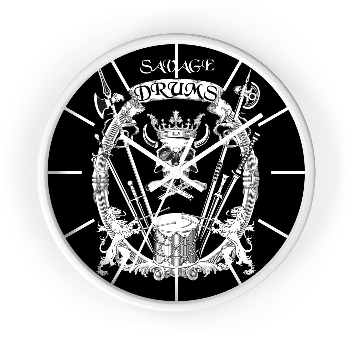 Wall Clock-Savage Drums