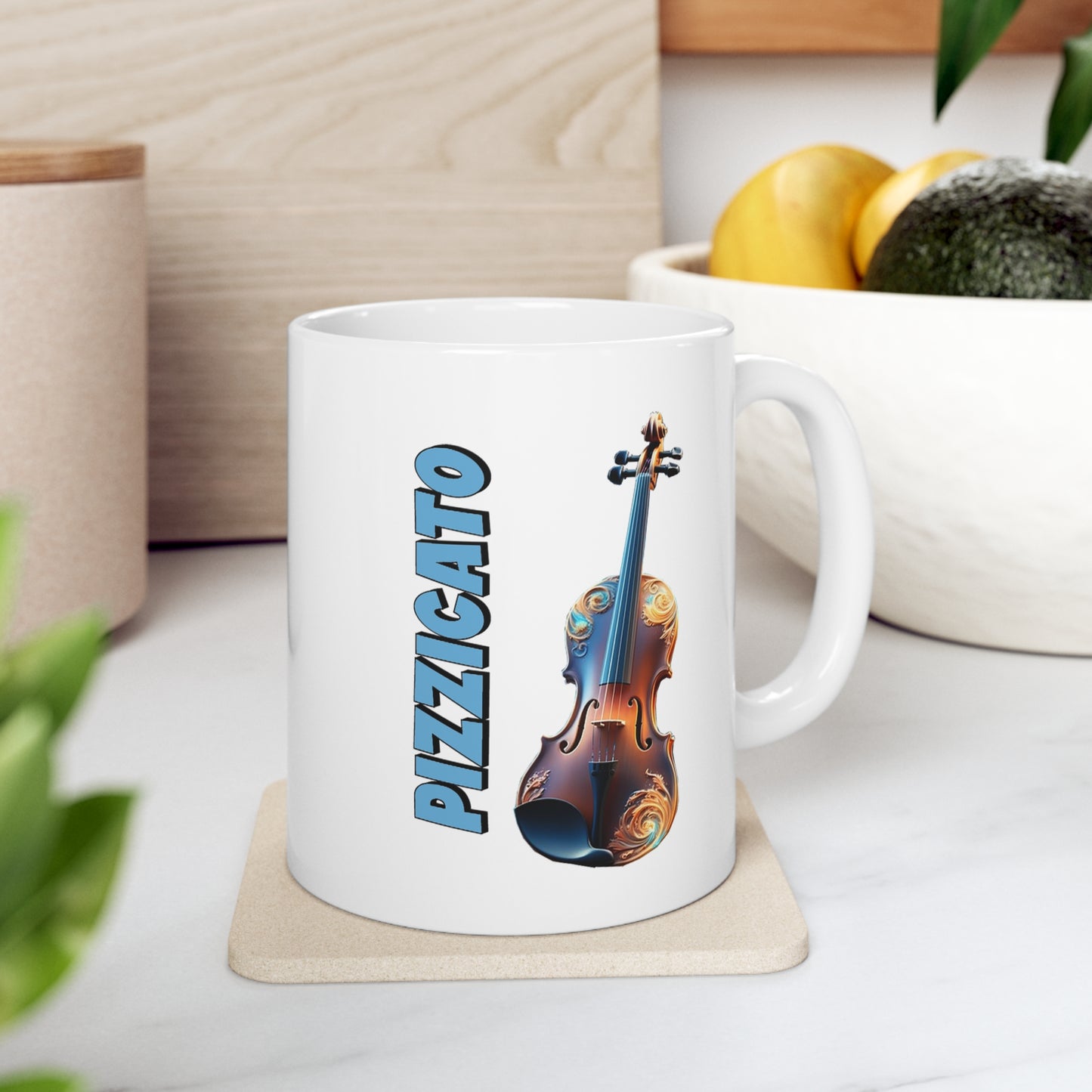 Music Pro Mug-Violin Pizzicato Verticle