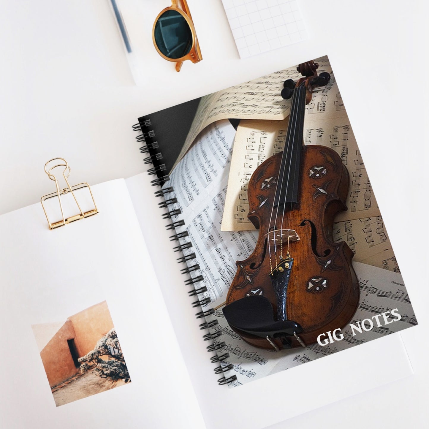 Musician's Gig Notes Notebook And Journal -Violin 2