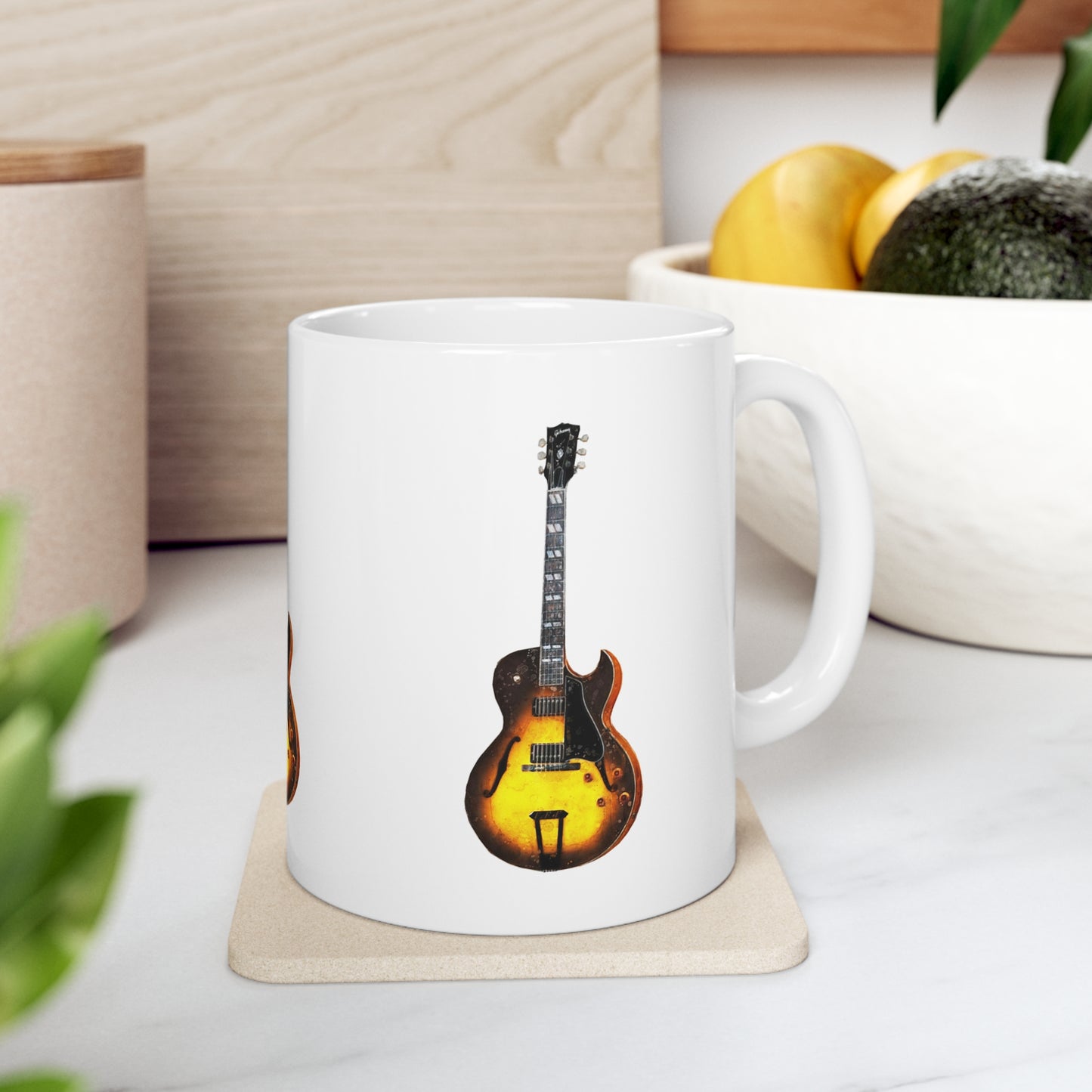 Music Pro Mug-Yellow Gibson Guitar